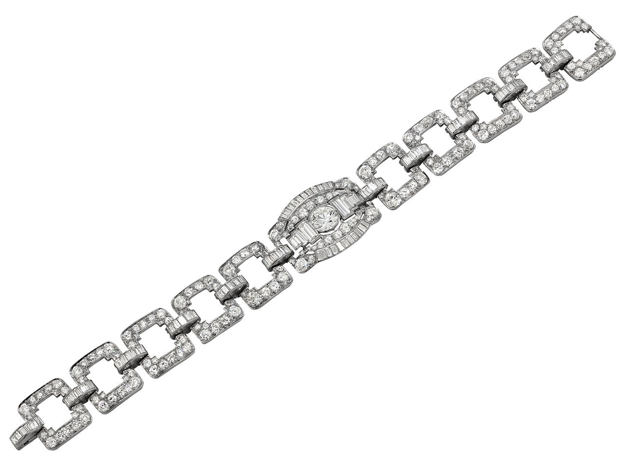 Art Deco Diamond Bracelet in Platinum