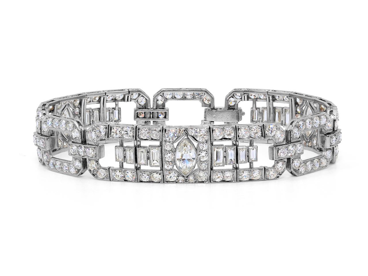 Art Deco Diamond Bracelet in Platinum