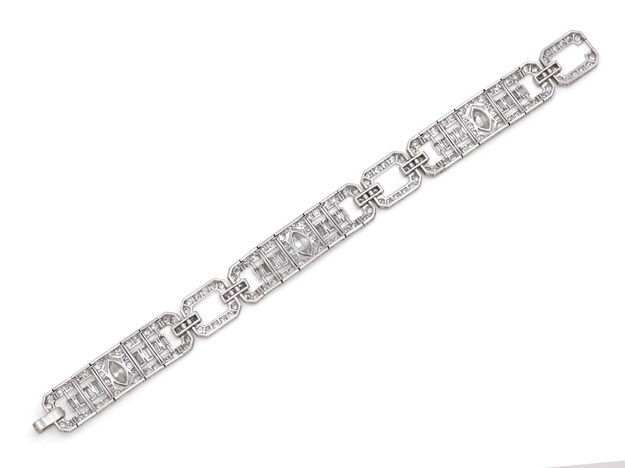 Art Deco Diamond Bracelet in Platinum