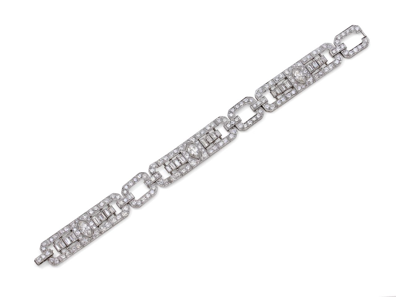 Art Deco Diamond Bracelet in Platinum