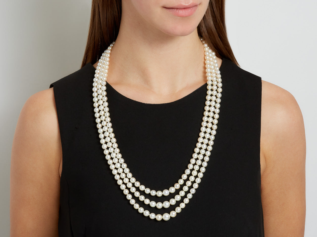 Triple deals Strand Pearl Necklace