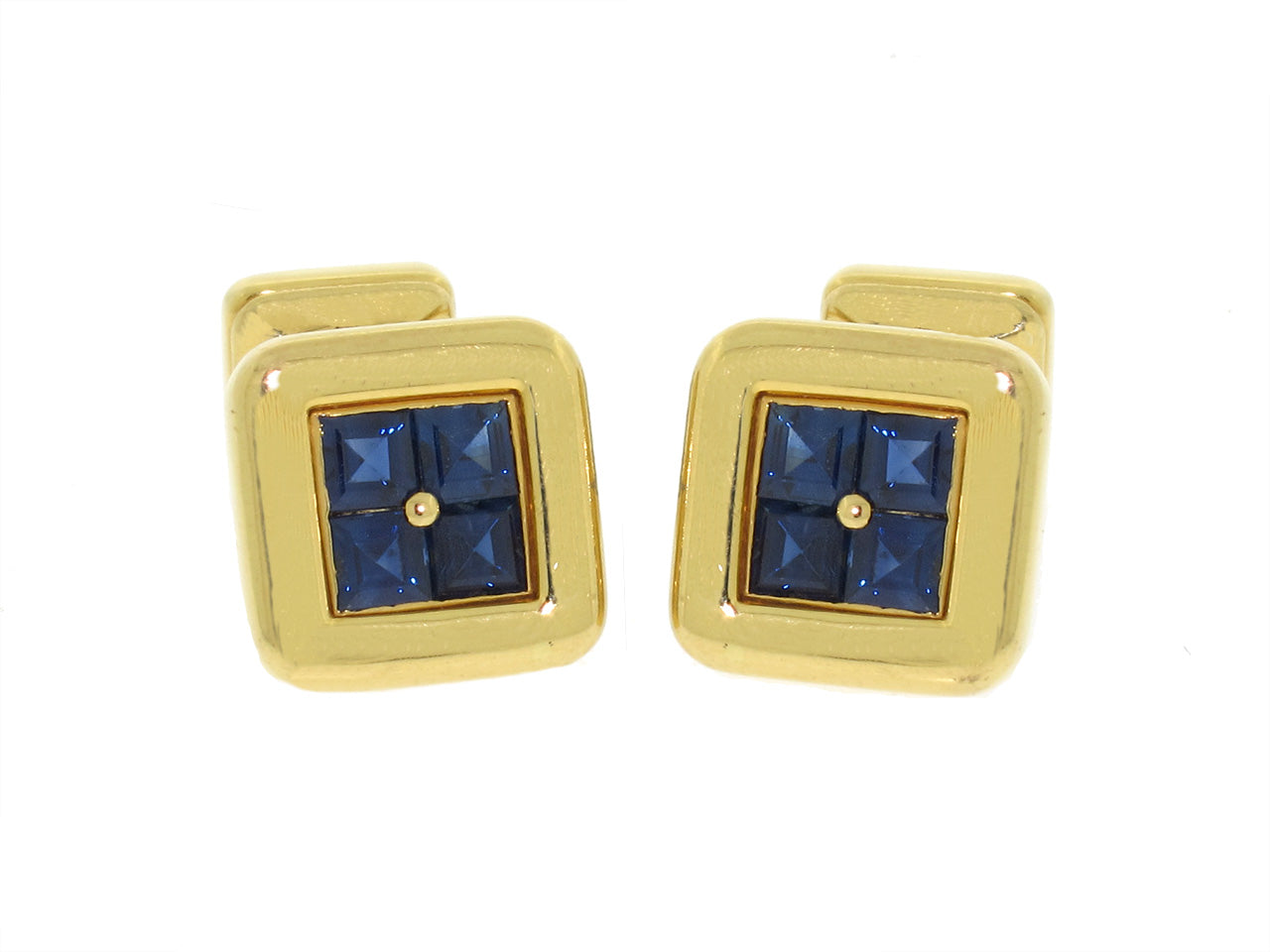 Sapphire Cufflinks in 18K