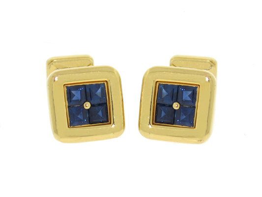 Sapphire Cufflinks in 18K