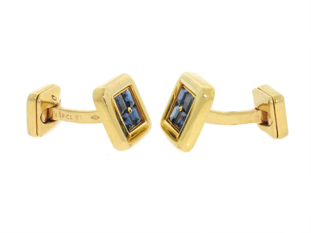 Sapphire Cufflinks in 18K