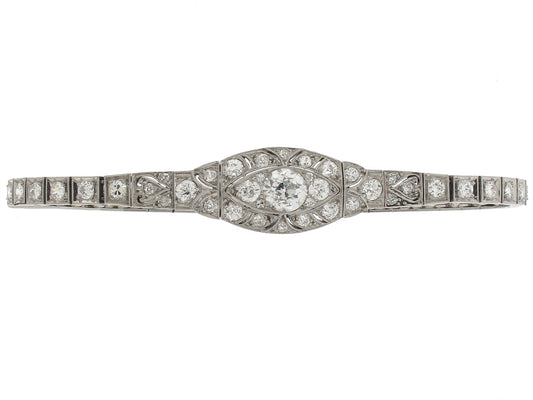 Art Deco Diamond Bracelet in Platinum