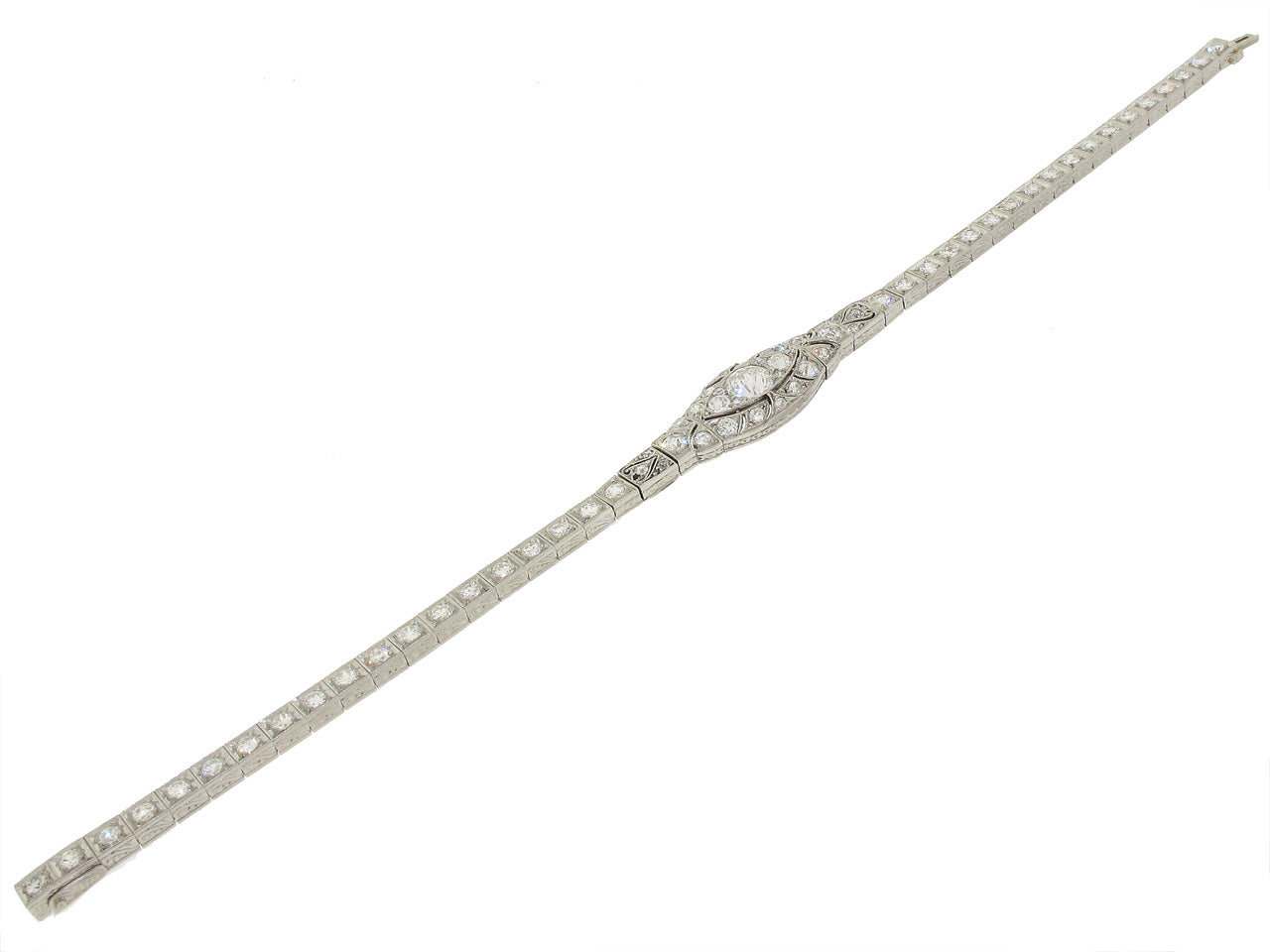 Art Deco Diamond Bracelet in Platinum