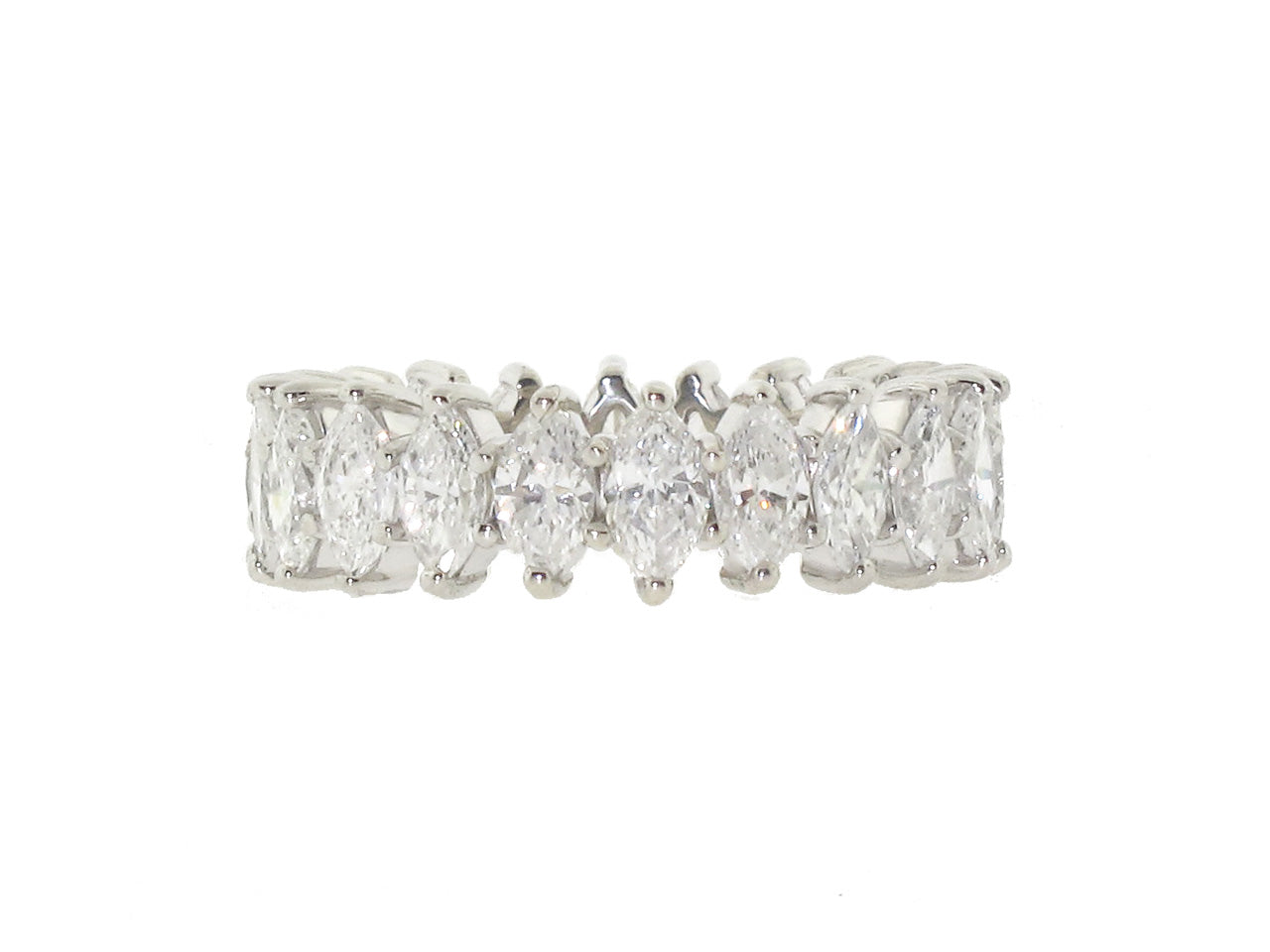 Marquise Diamond Eternity Band in Platinum