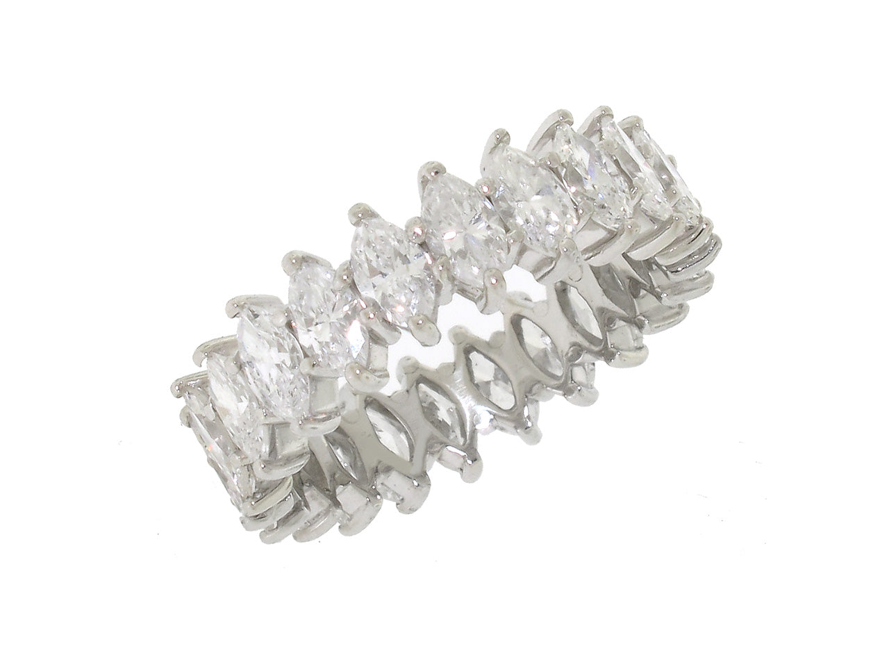 Marquise Diamond Eternity Band in Platinum