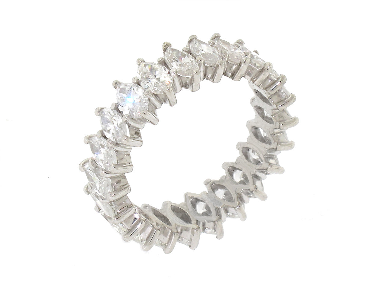 Marquise Diamond Eternity Band in Platinum