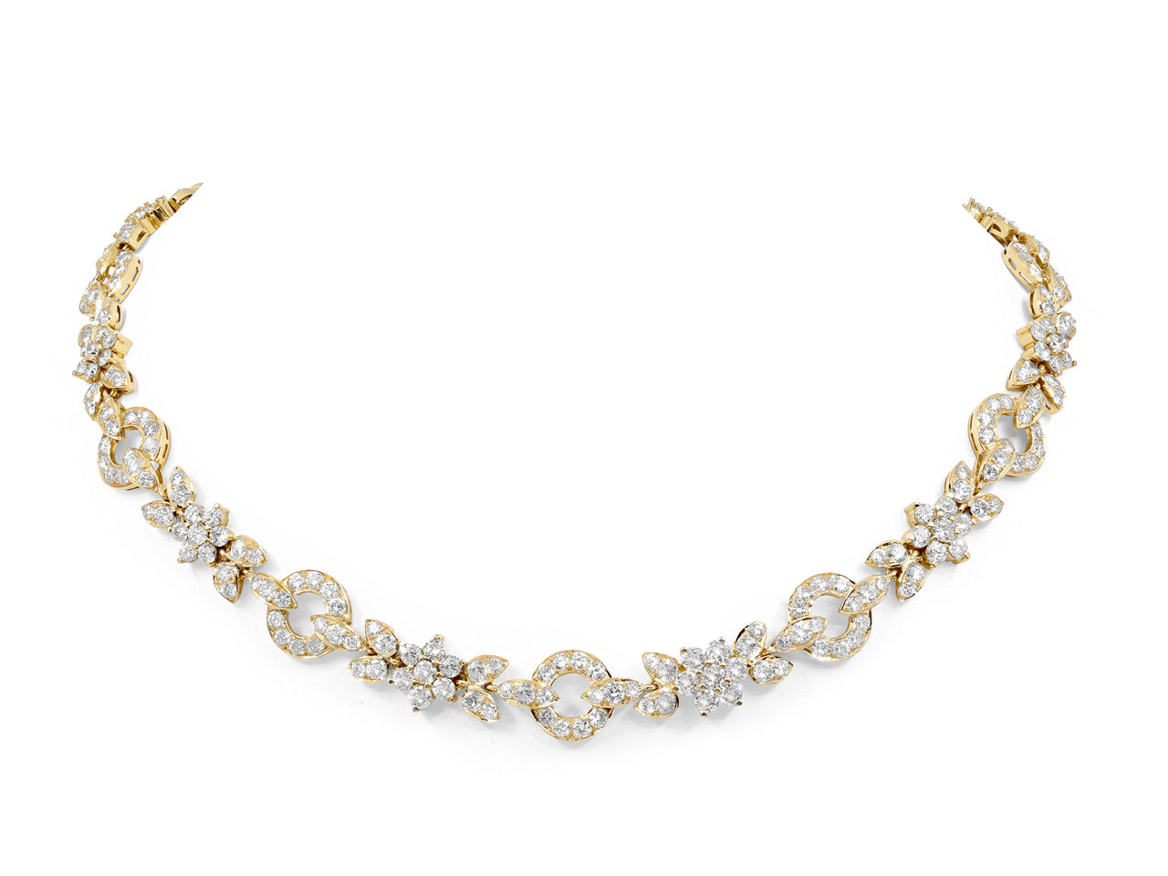 Diamond Statement Necklace in 18K Yellow Gold