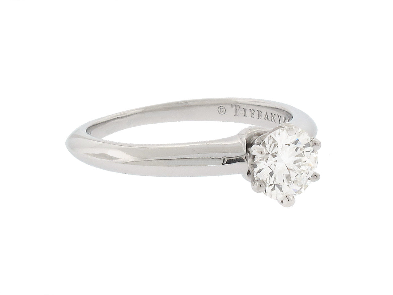 Tiffany & Co. 'Tiffany Setting' Diamond Solitaire Ring, 0.63 Carat I/VS1, in Platinum