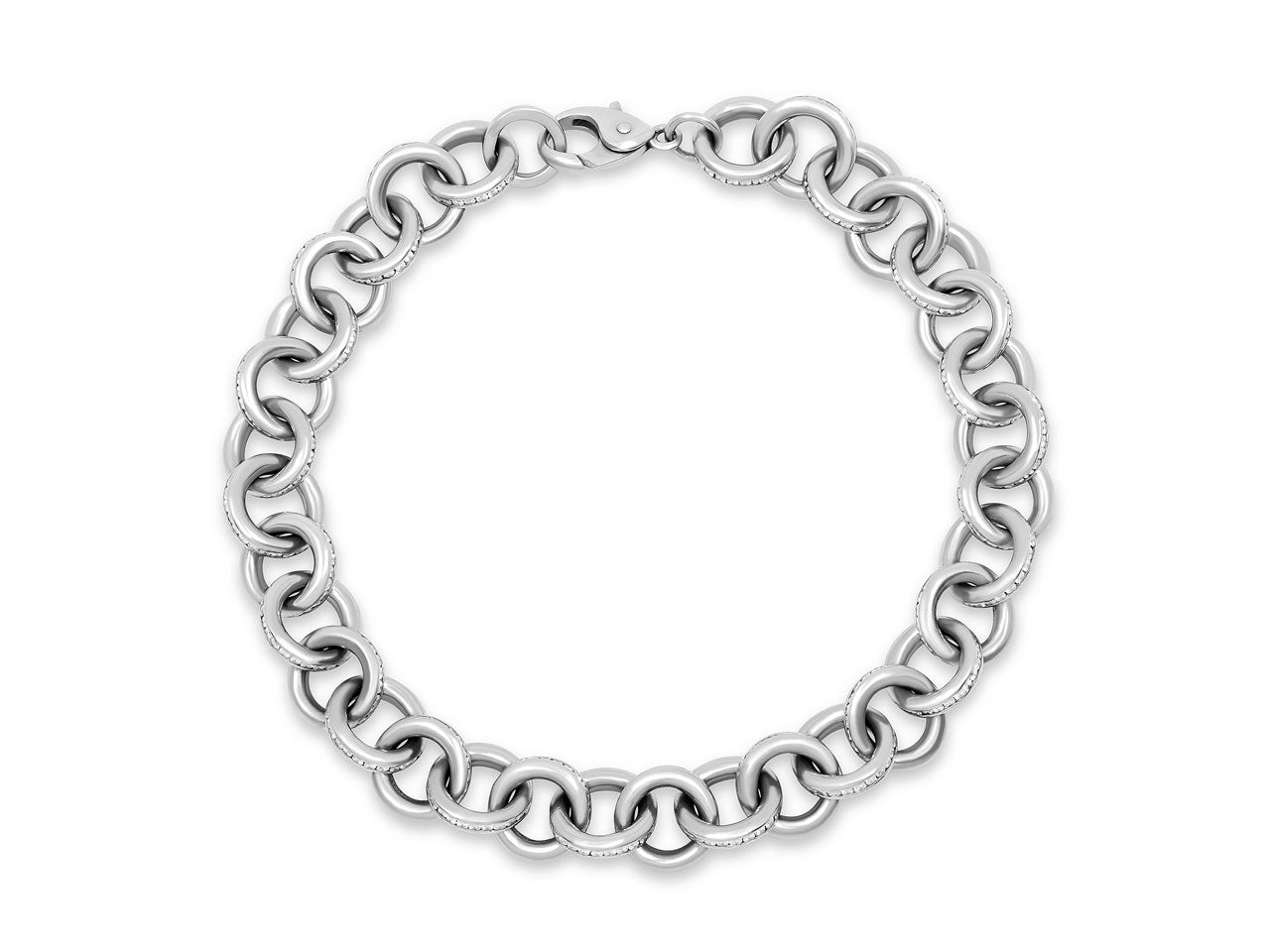 Diamond Link Bracelet in Platinum