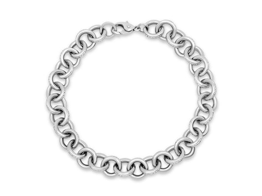 Diamond Link Bracelet in Platinum