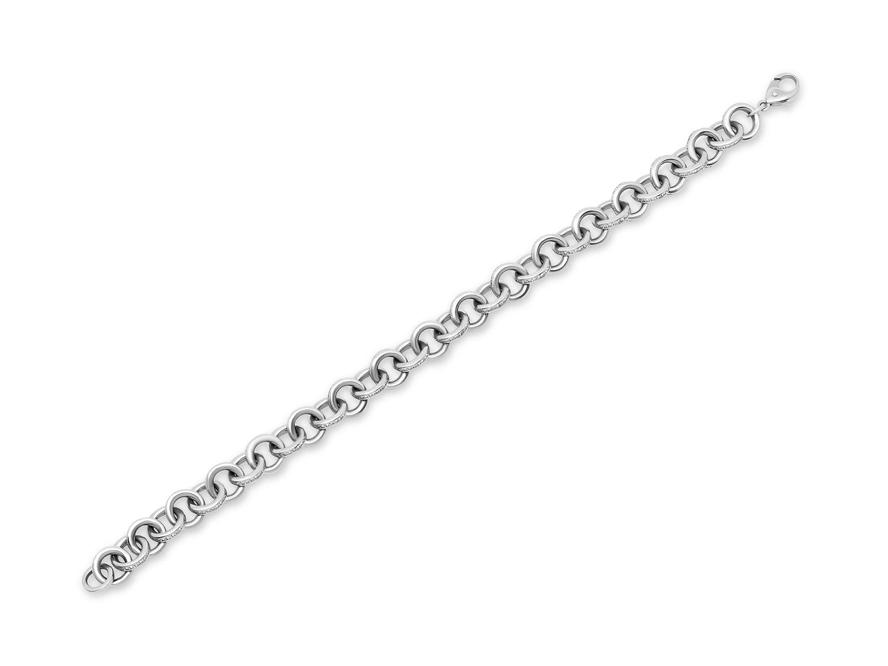 Diamond Link Bracelet in Platinum