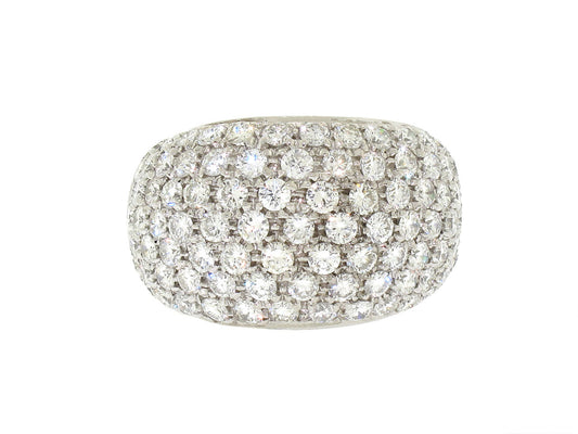 Domed Diamond Ring in 18K