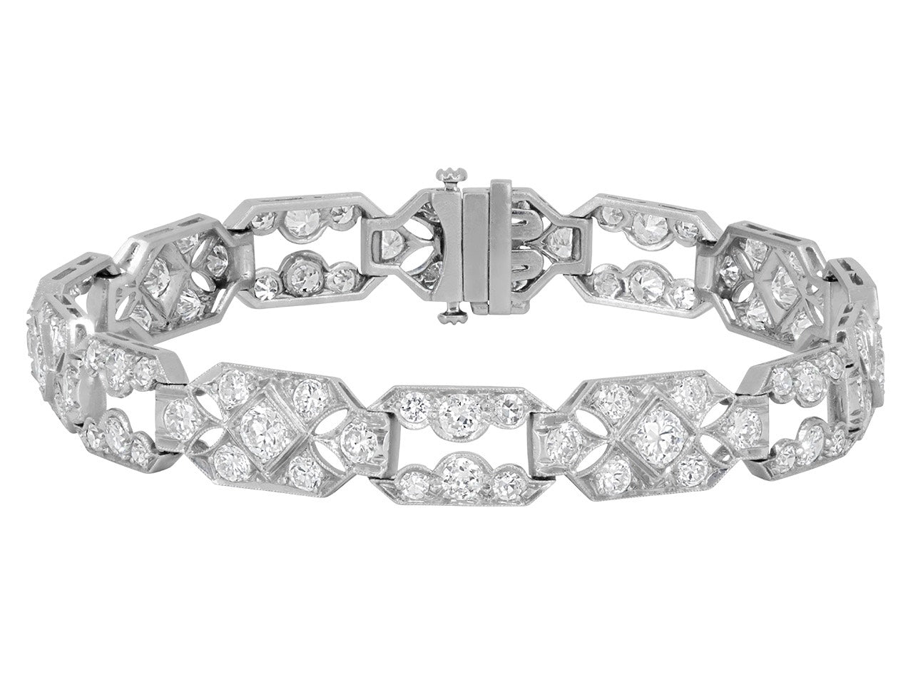 Art Deco Diamond Bracelet in Platinum