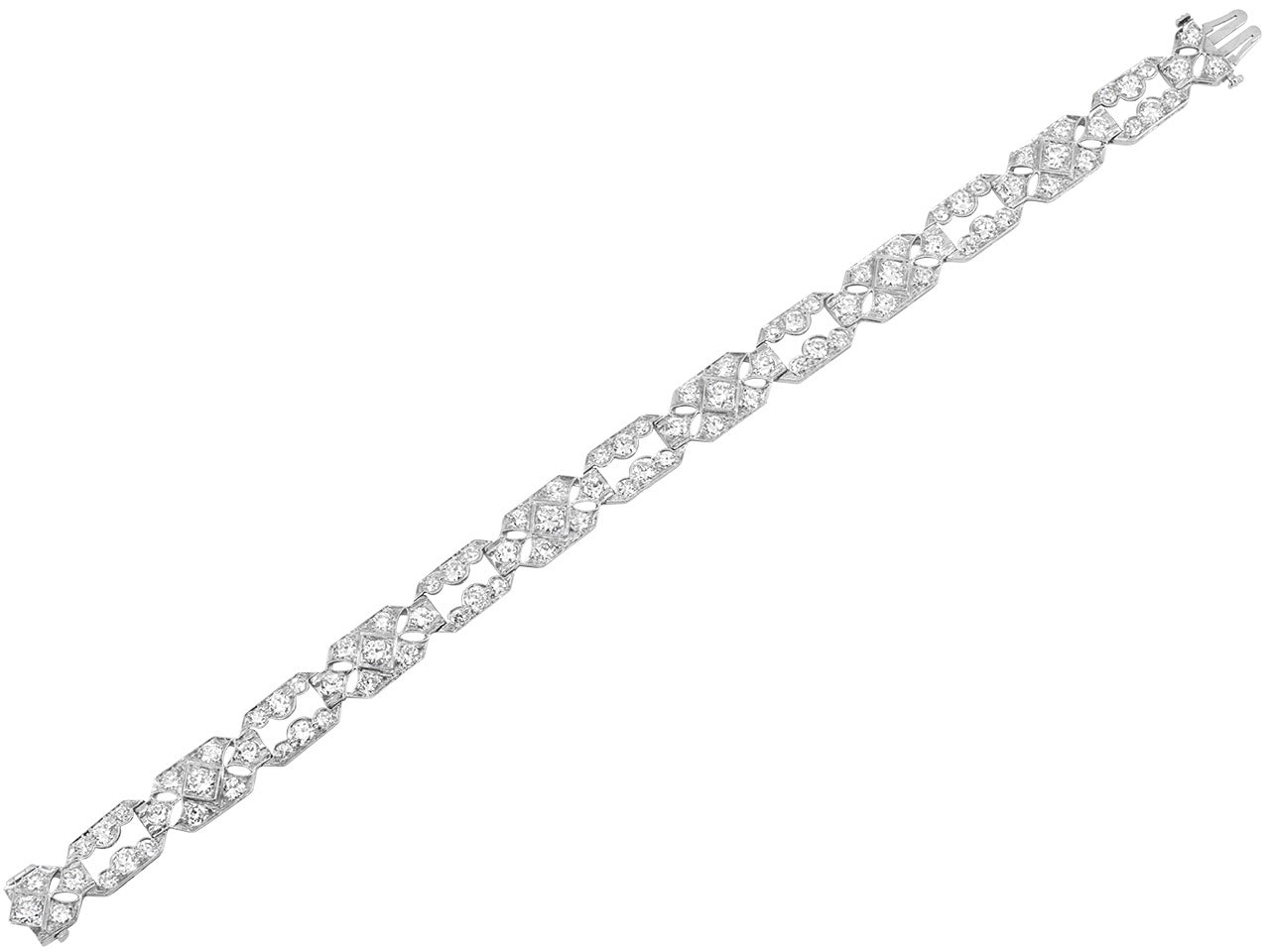 Art Deco Diamond Bracelet in Platinum