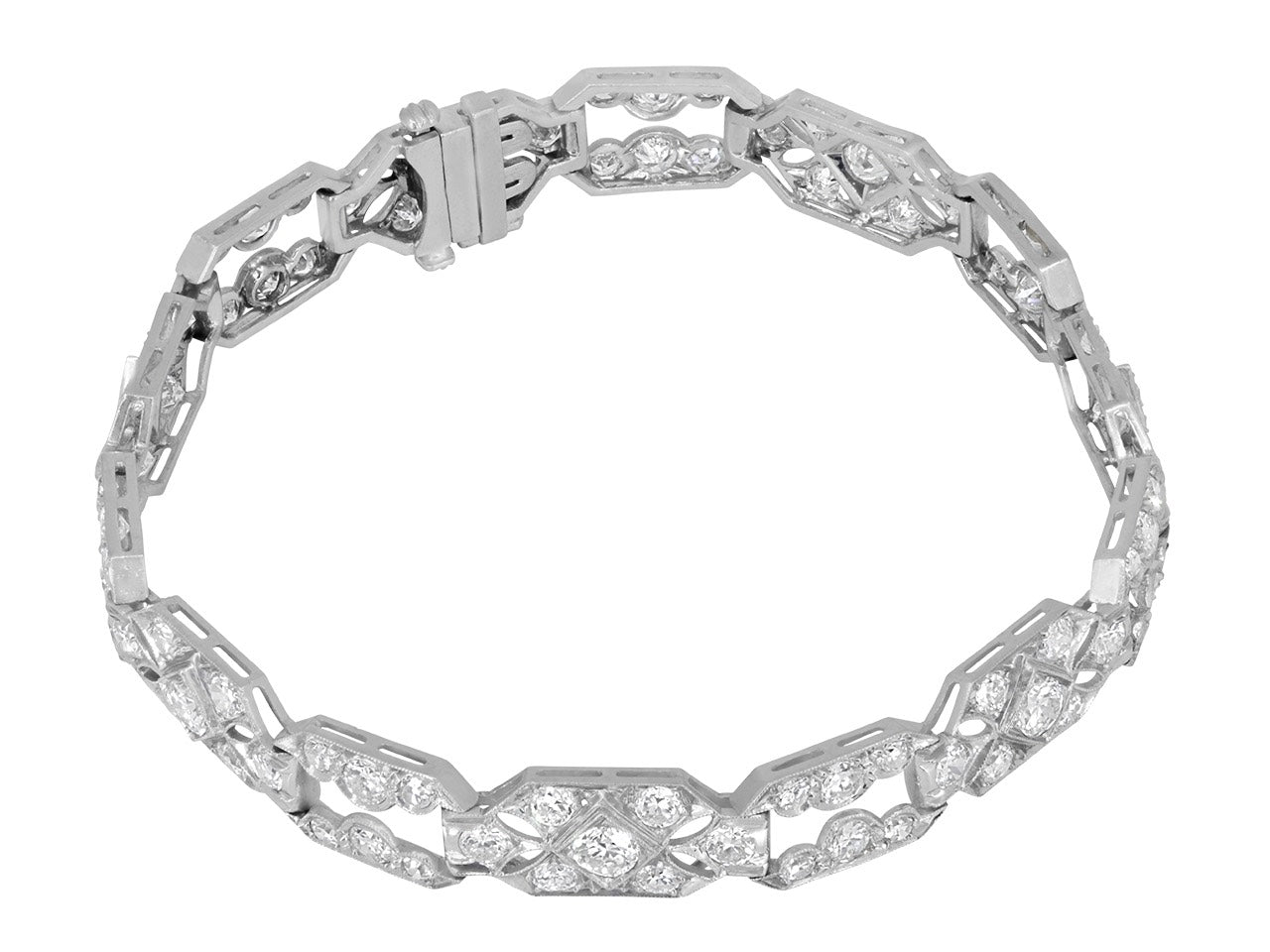 Art Deco Diamond Bracelet in Platinum