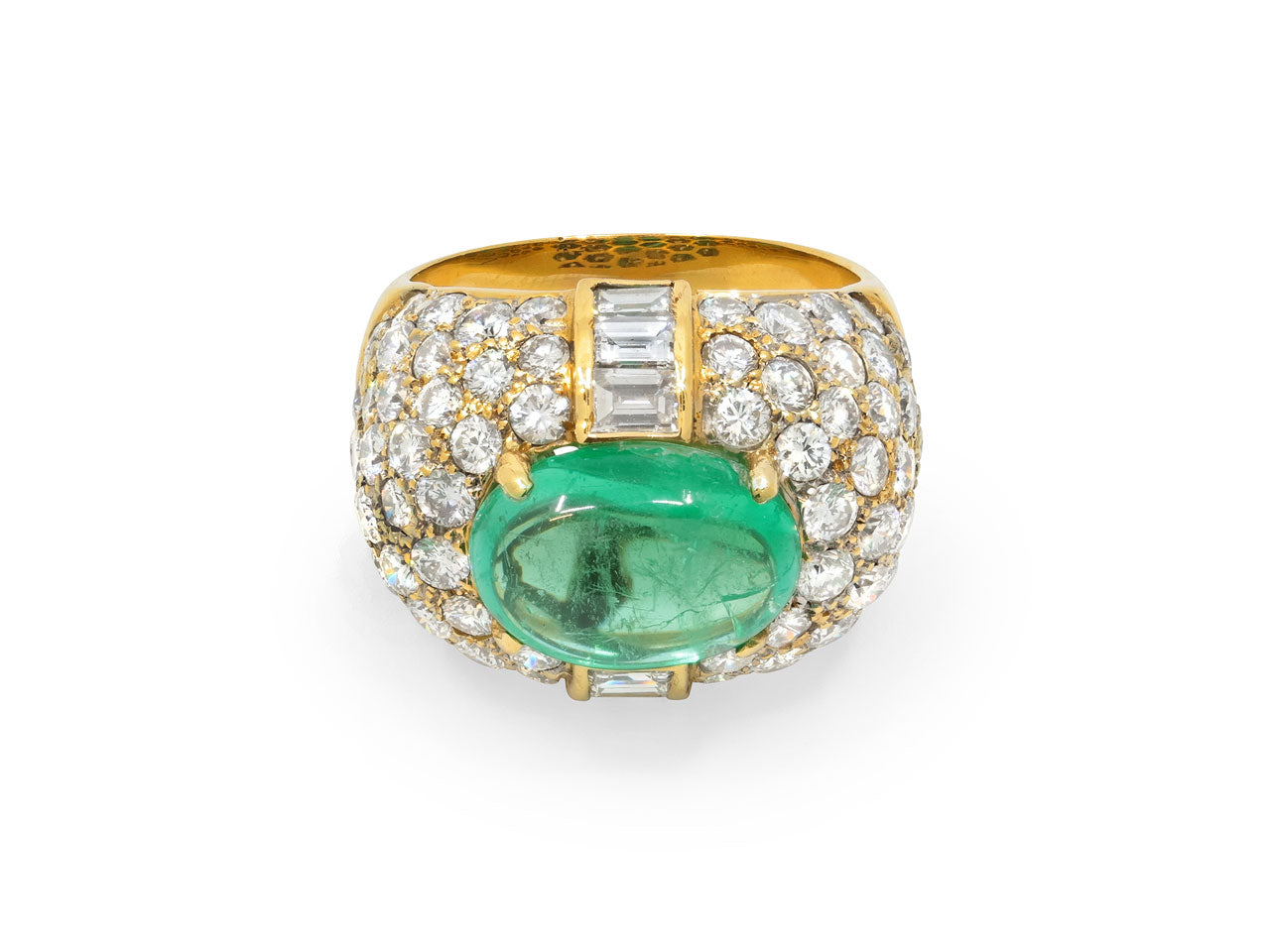 Emerald and Diamond Ring in 18K