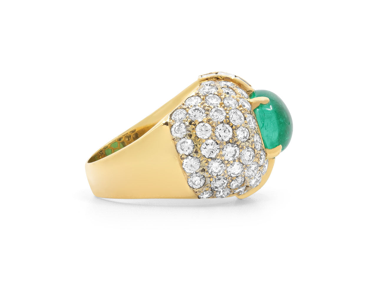 Emerald and Diamond Ring in 18K