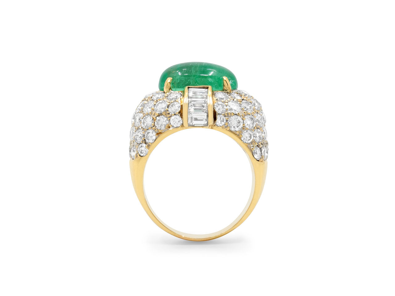 Emerald and Diamond Ring in 18K