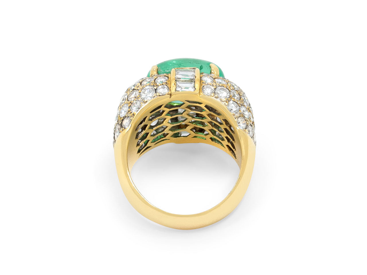 Emerald and Diamond Ring in 18K