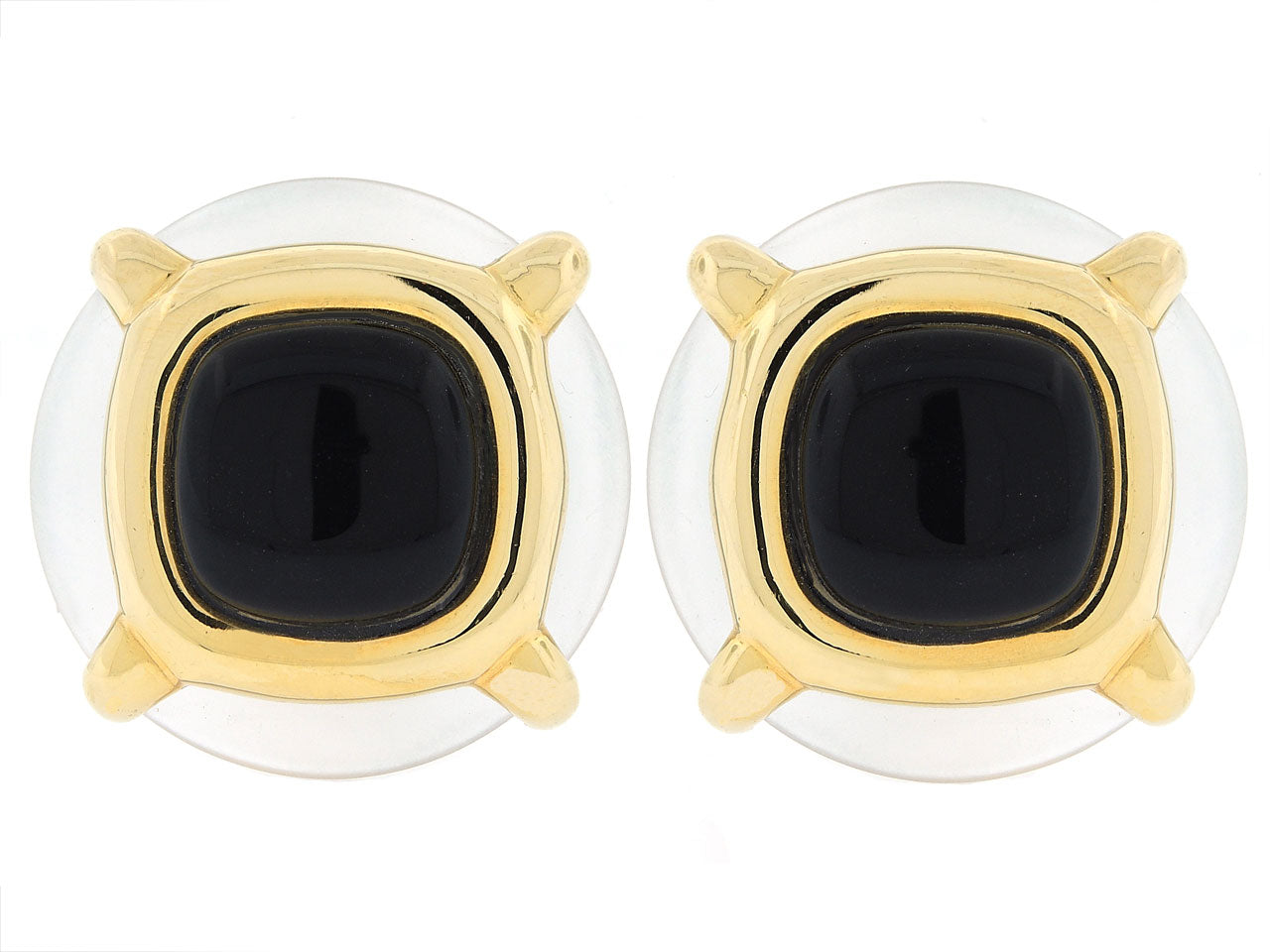 Cartier Aldo Cipullo Crystal and Onyx Earrings in 18K