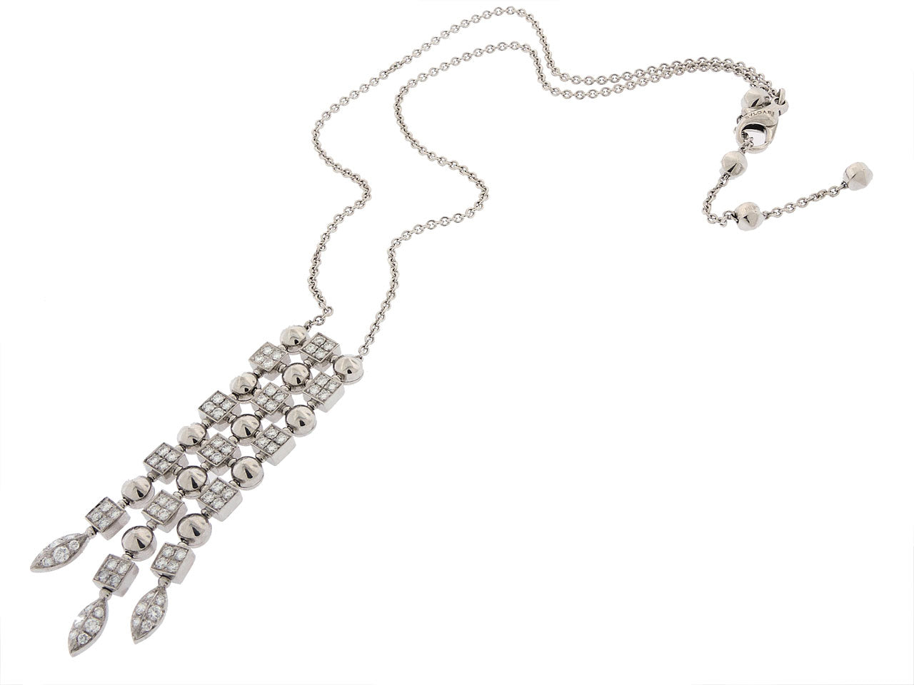 Bulgari 'Lucea' Diamond Pendant in 18K White Gold