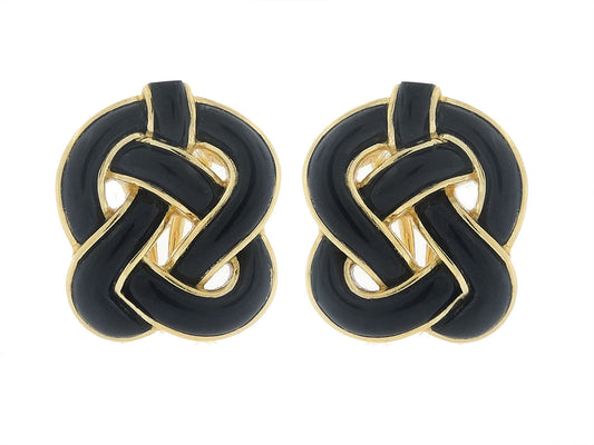 Tiffany & Co. Onyx Earrings in 18K