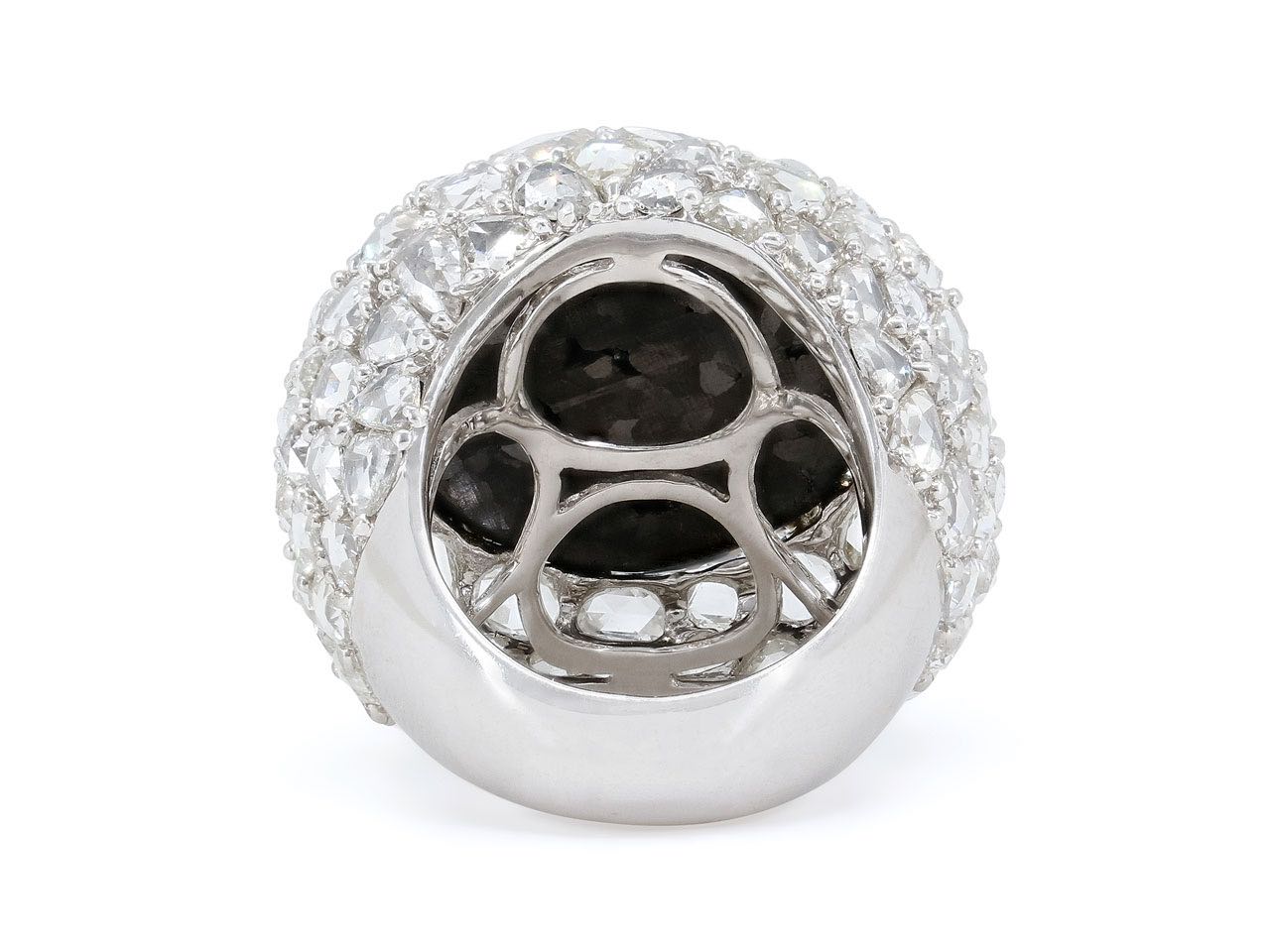 Black and White Diamond Ring in 18K