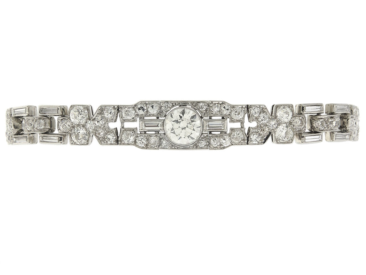 Art Deco Diamond Bracelet in Platinum