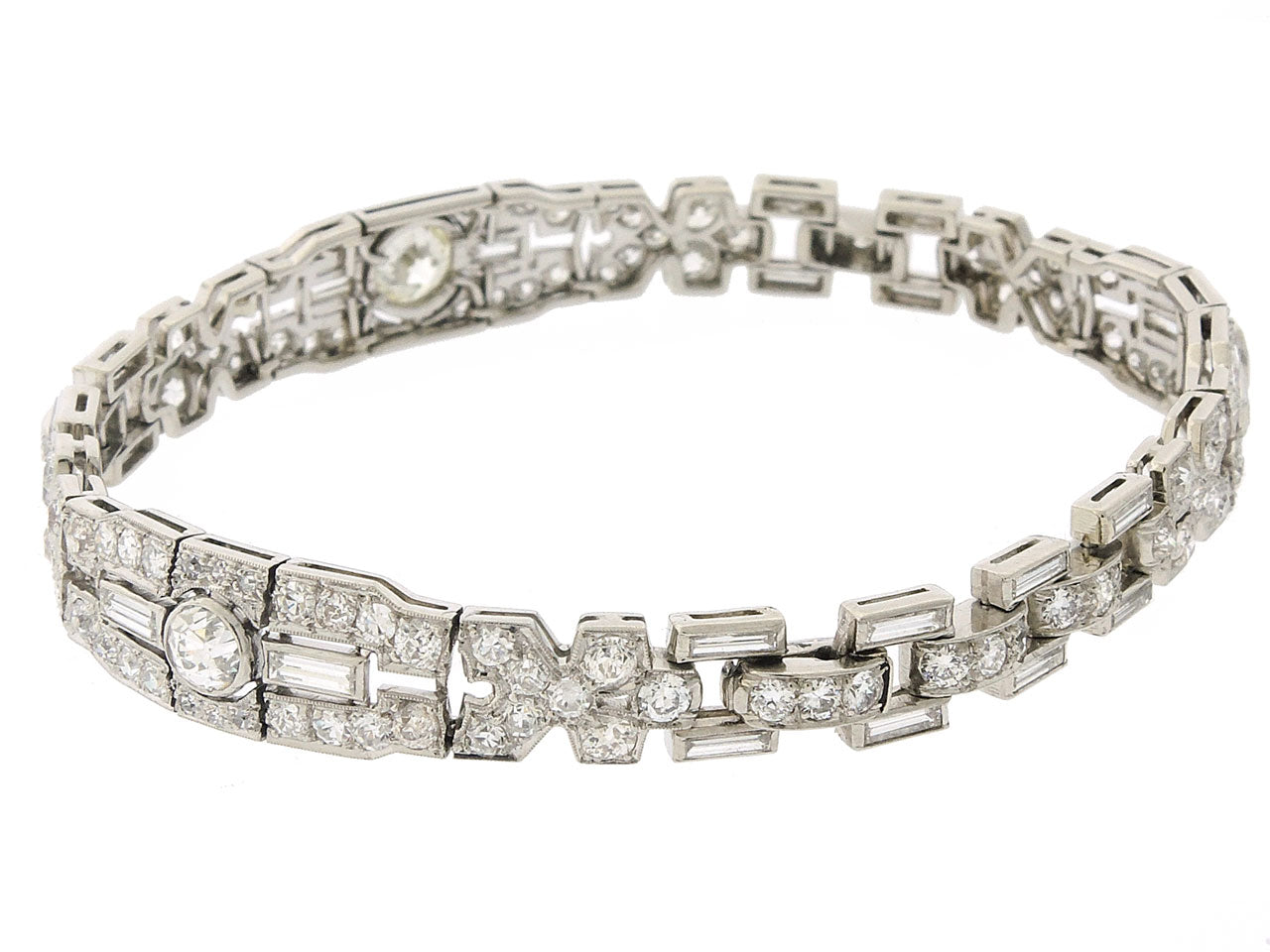 Art Deco Diamond Bracelet in Platinum