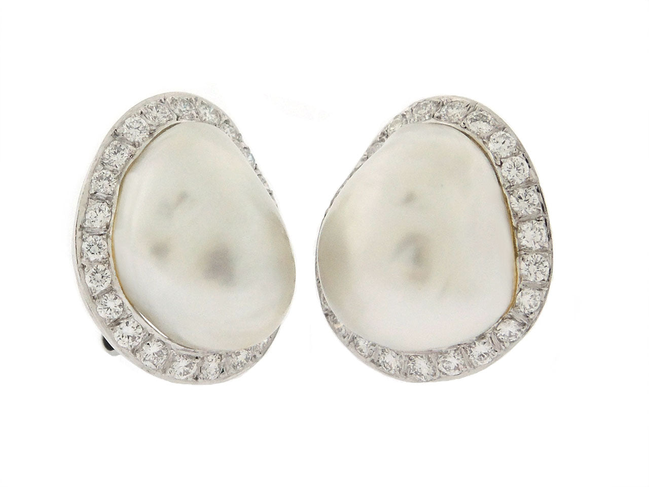 Trio South Sea Pearl and Diamond Earrings in 18K