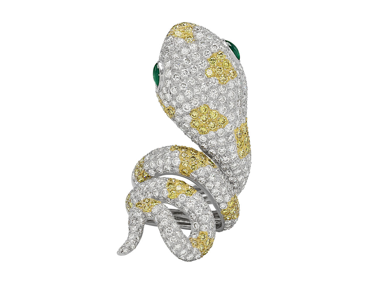 Diamond Snake Ring in 18K Gold