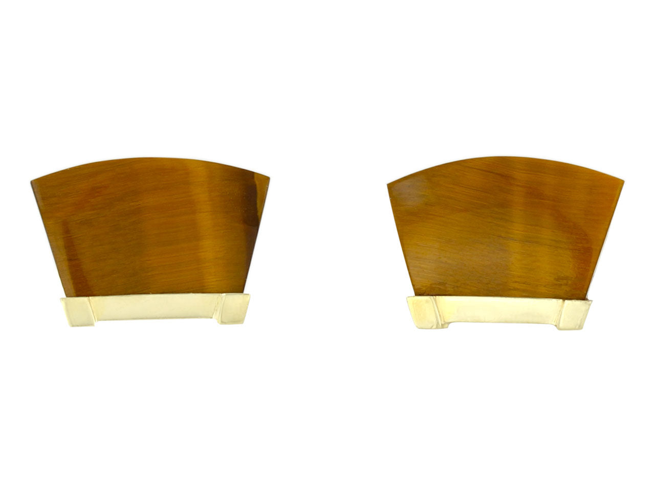 Trio Tiger's Eye Cufflinks in 14K