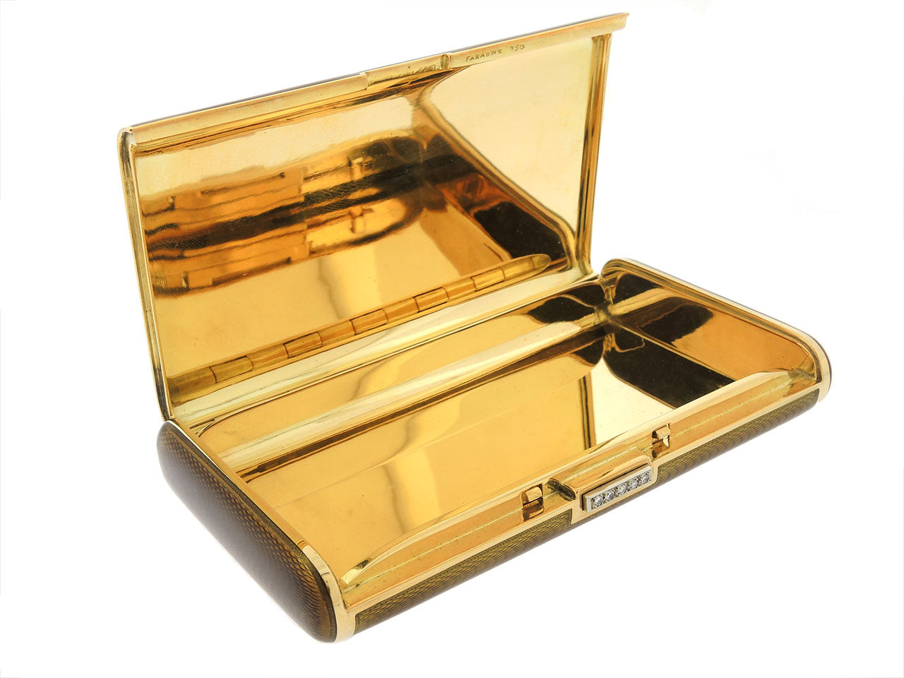 Faraone Enamel Cigarette Box in 18K