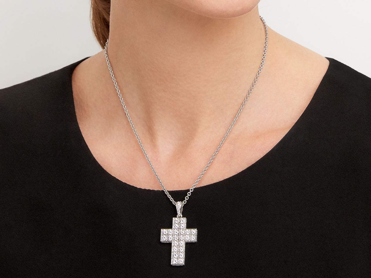 Cartier 'Cross Decor' Diamond Pendant in 18K