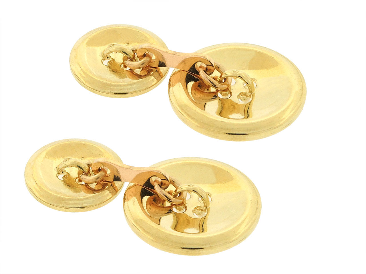 Button Cufflinks in 18K