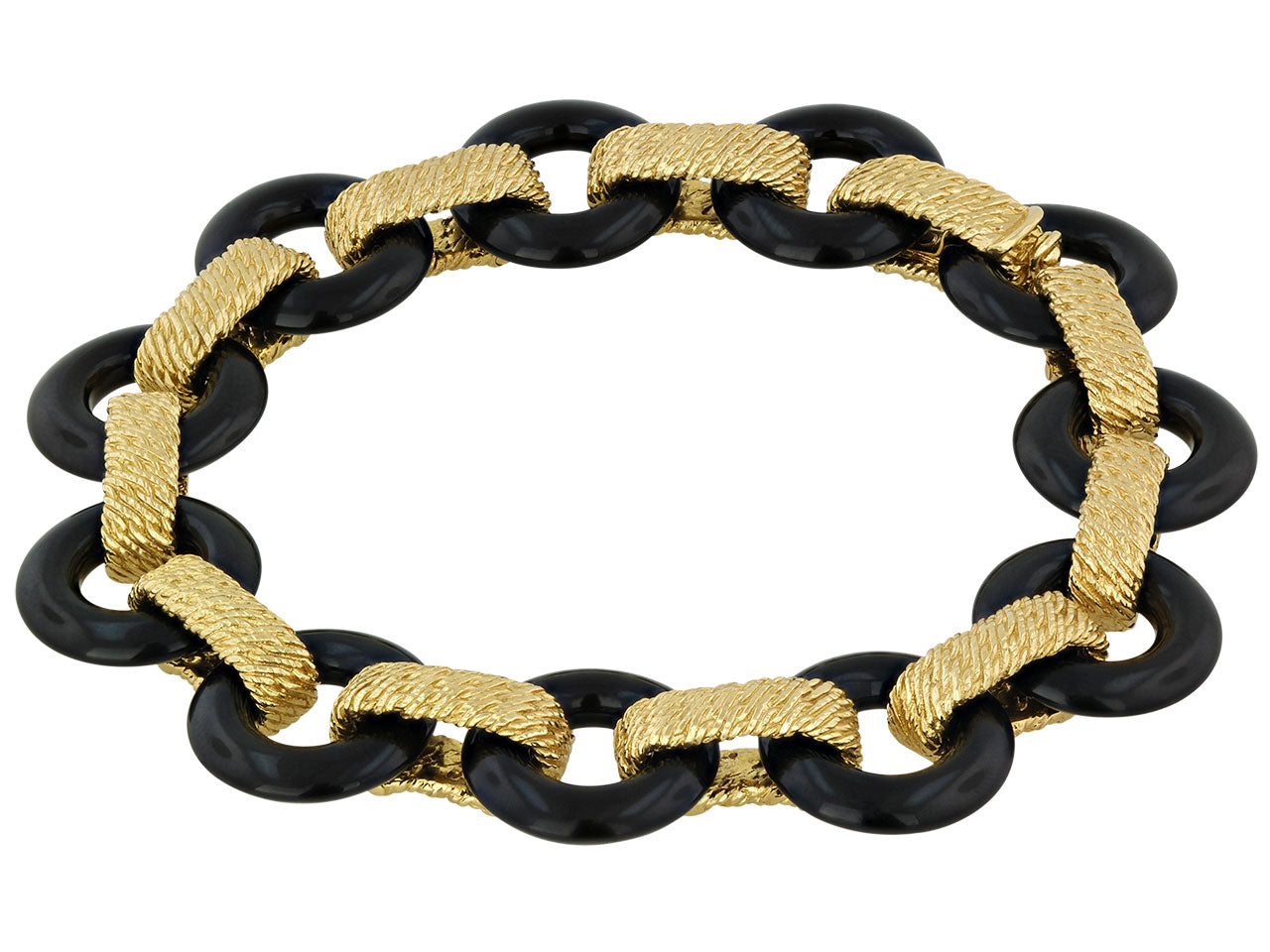 Van Cleef & Arpels Onyx and Gold Bracelet in 18K