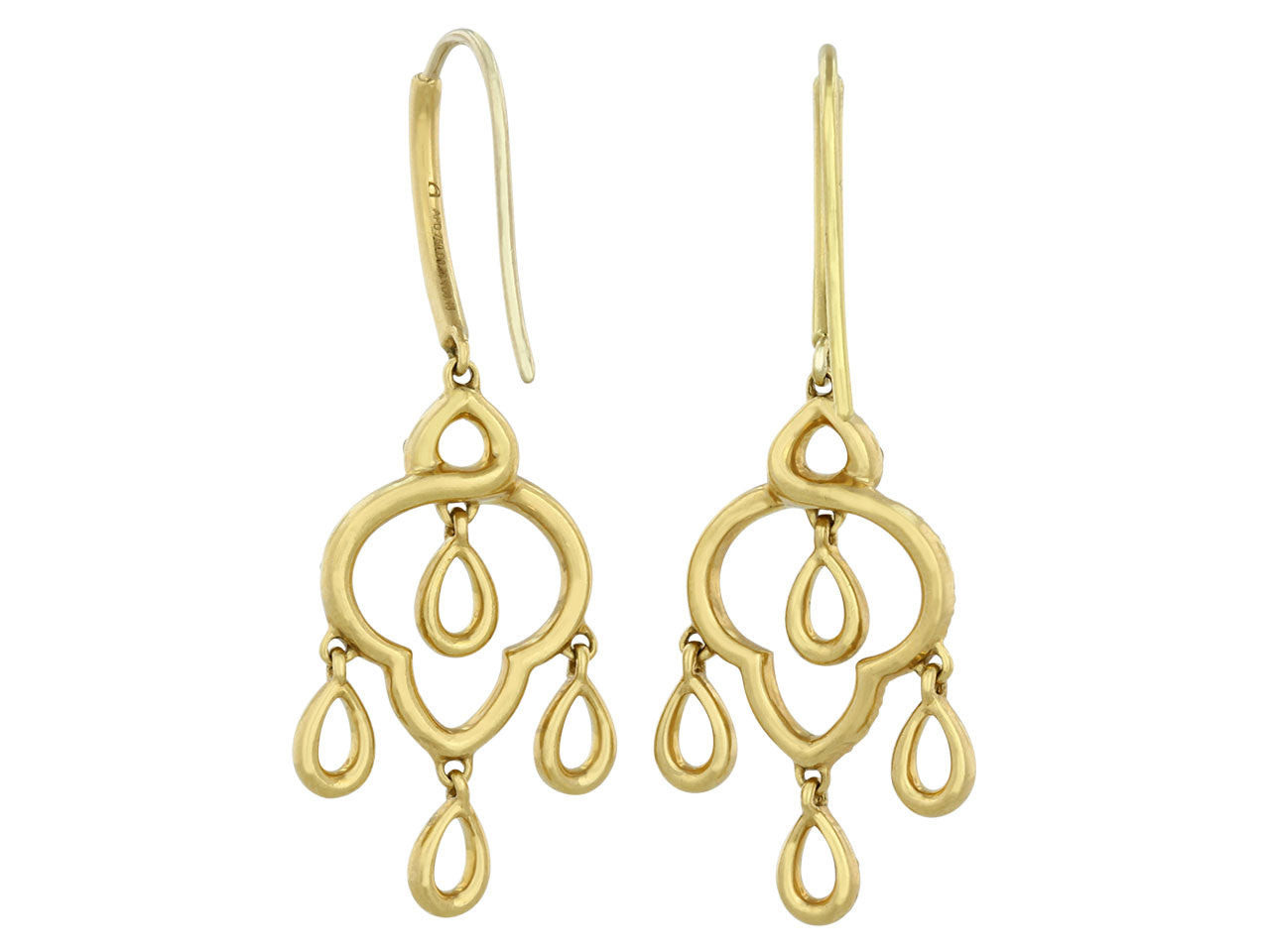 Alan Friedman Yellow and White Diamond Dangle Earrings in 18K