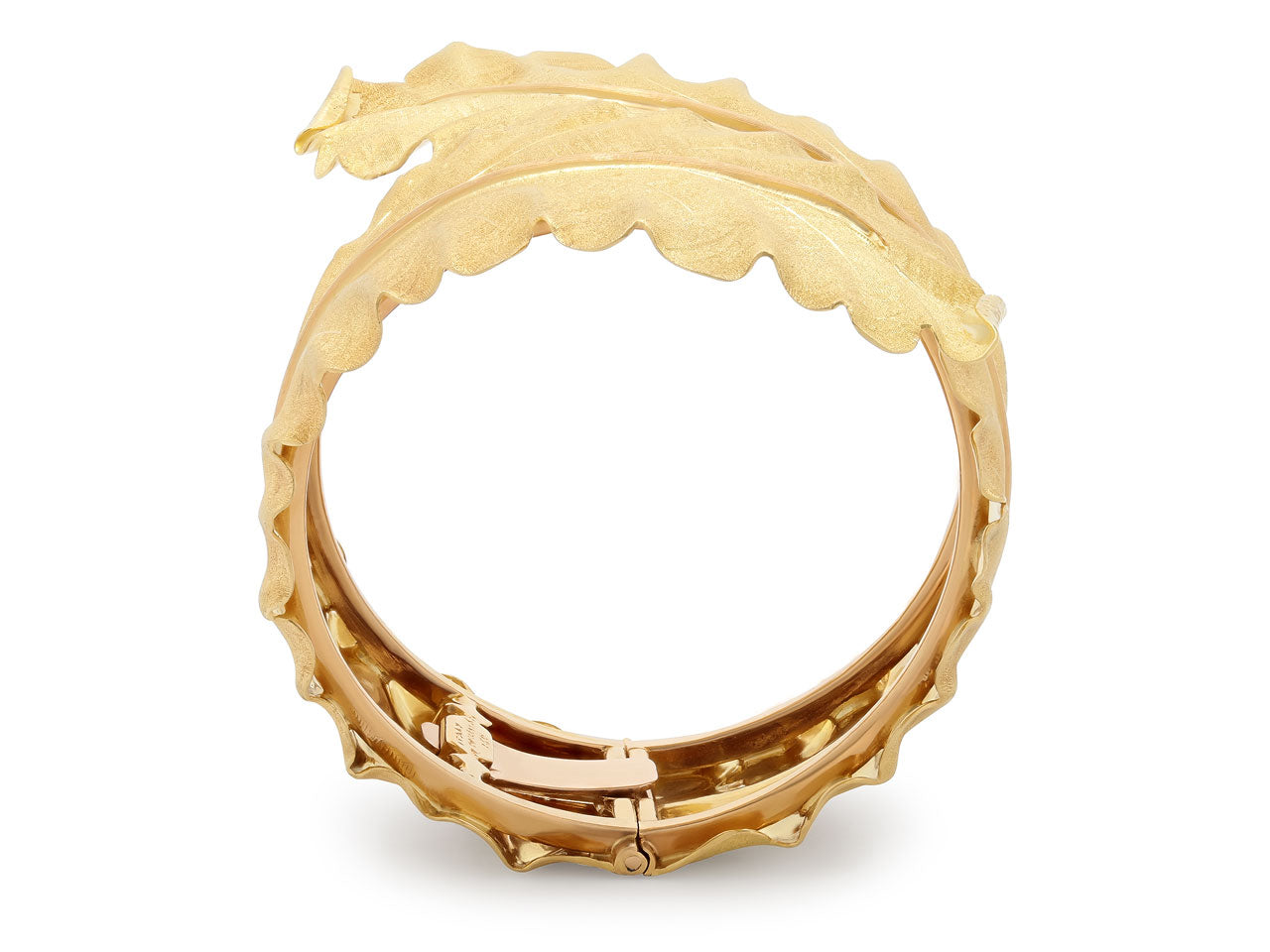 Buccellati Leaf Bangle Bracelet in 18K Gold