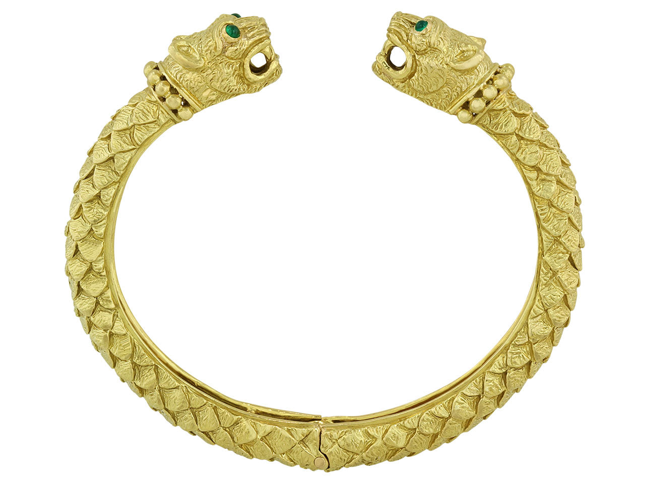 David Webb 'Kingdom' Collection Greek Lion Bangle in 18K Gold