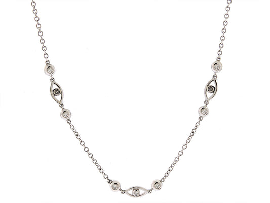 Diamond Necklace in 18K White Gold