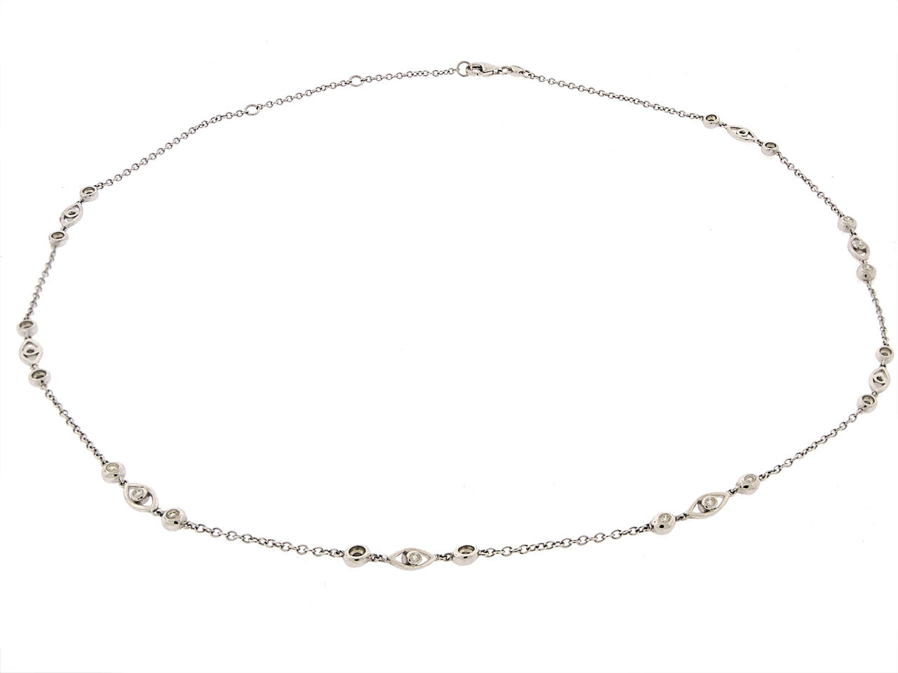 Diamond Necklace in 18K White Gold