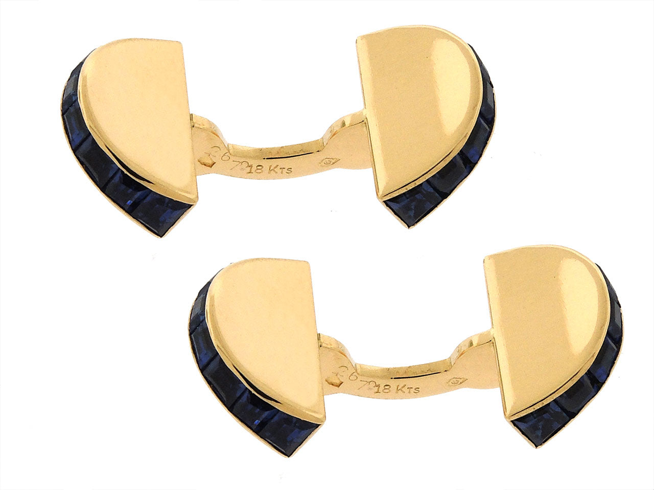 Cartier Sapphire Cufflinks in 18K