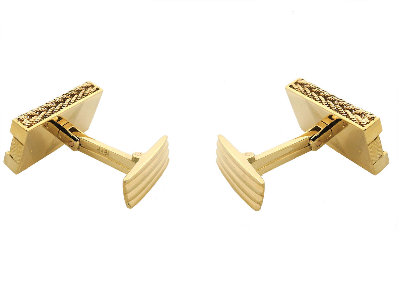 Lapis Cufflinks in 18K Gold