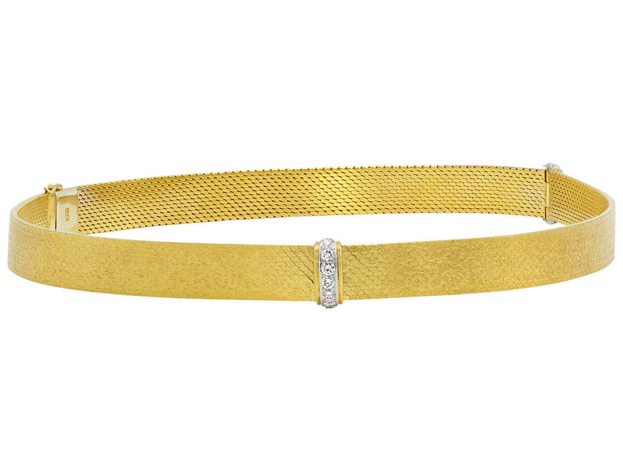 Gold Choker with Diamonds in 14K Gold