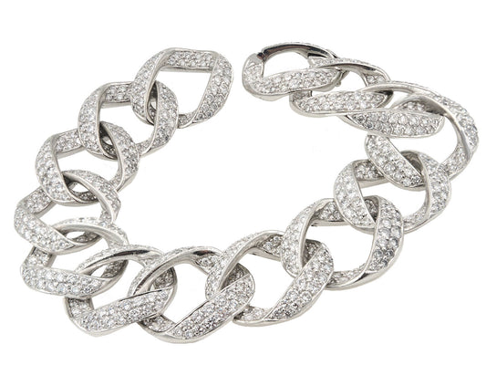 Pavé Diamond Bracelet in Platinum