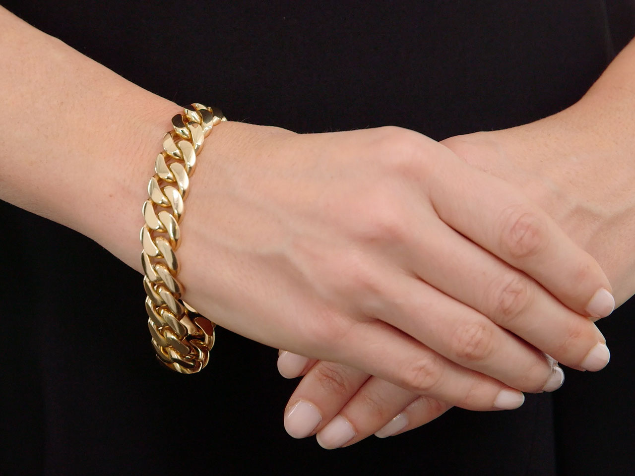 C'est Laudier 18K Gold Chain Bracelet