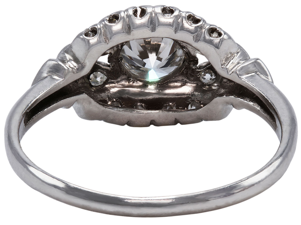 Mid-Century Diamond Ring in Platinum